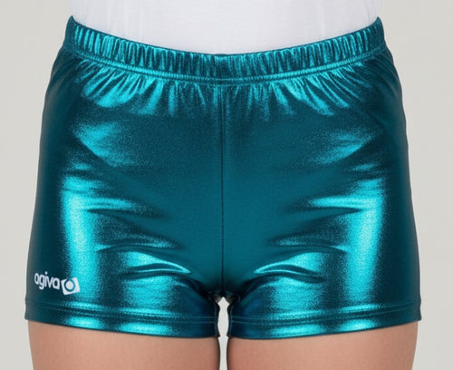 Shorts Petrol mit Metallic-Glanz