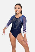 Turnanzug Spirit, 3/4-Arm, Marineblau