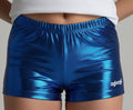 Shorts Marineblau mit Metallic-Glanz