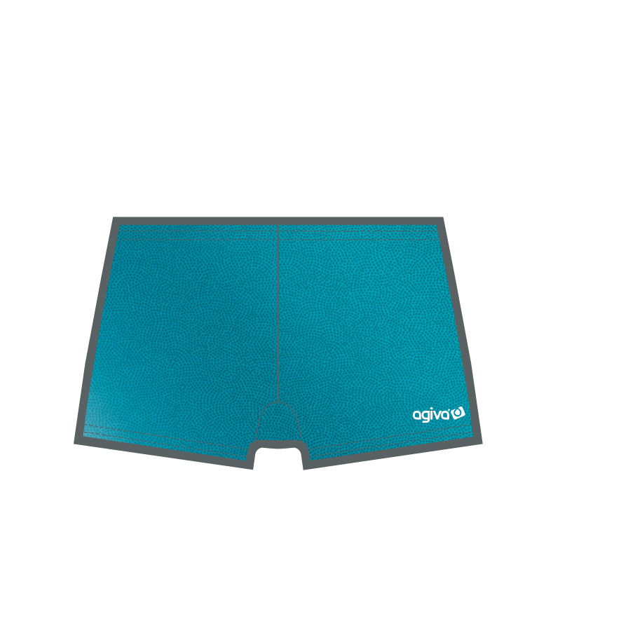 Shorts Türkis mit Metallic-Glanz
