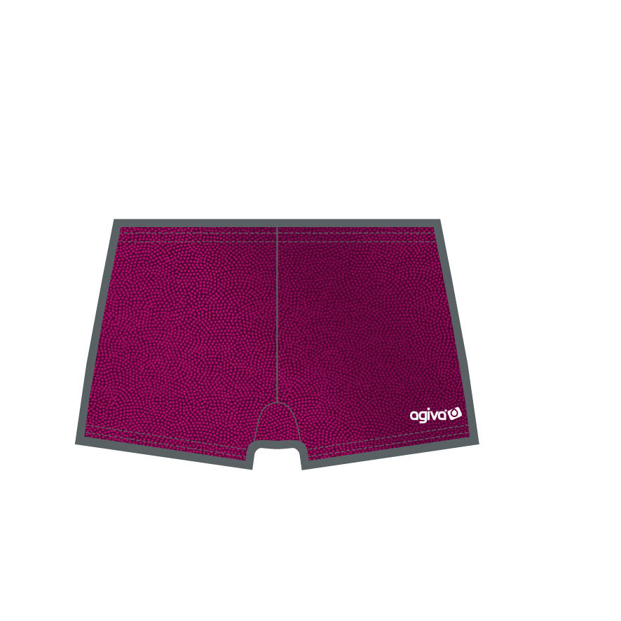 Shorts Cassis mit Metallic-Glanz