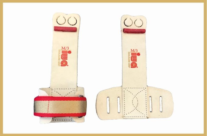 Stufenbarren Riemchen, 2 Löcher, Rot-Gold