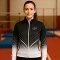Trainingsjacke Schwarz-Weiß mit Farbverlauf