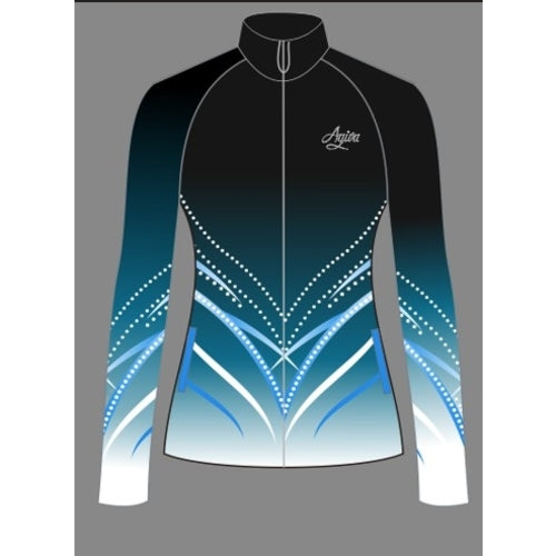 Trainingsjacke Blau mit Farbverlauf