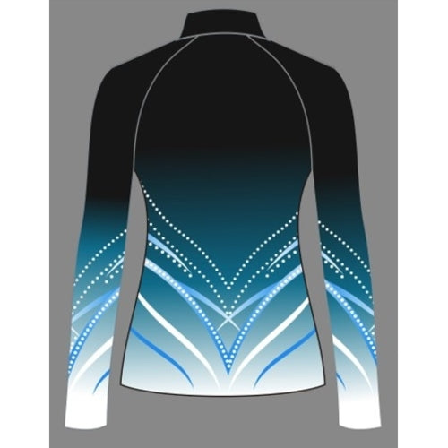 Trainingsjacke Blau mit Farbverlauf