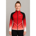 Trainingsjacke Rot-Schwarz mit Farbverlauf
