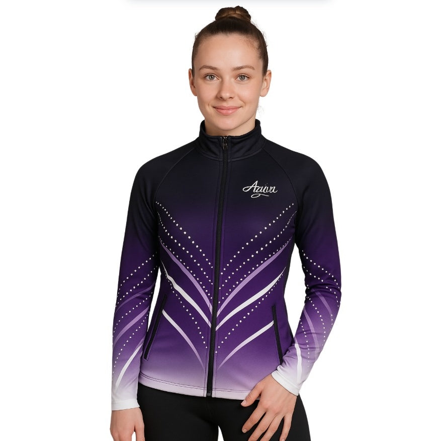 Trainingsjacke Violett mit Farbverlauf