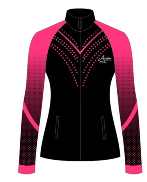 Trainingsjacke Schwarz-Rosa mit grafischem Design