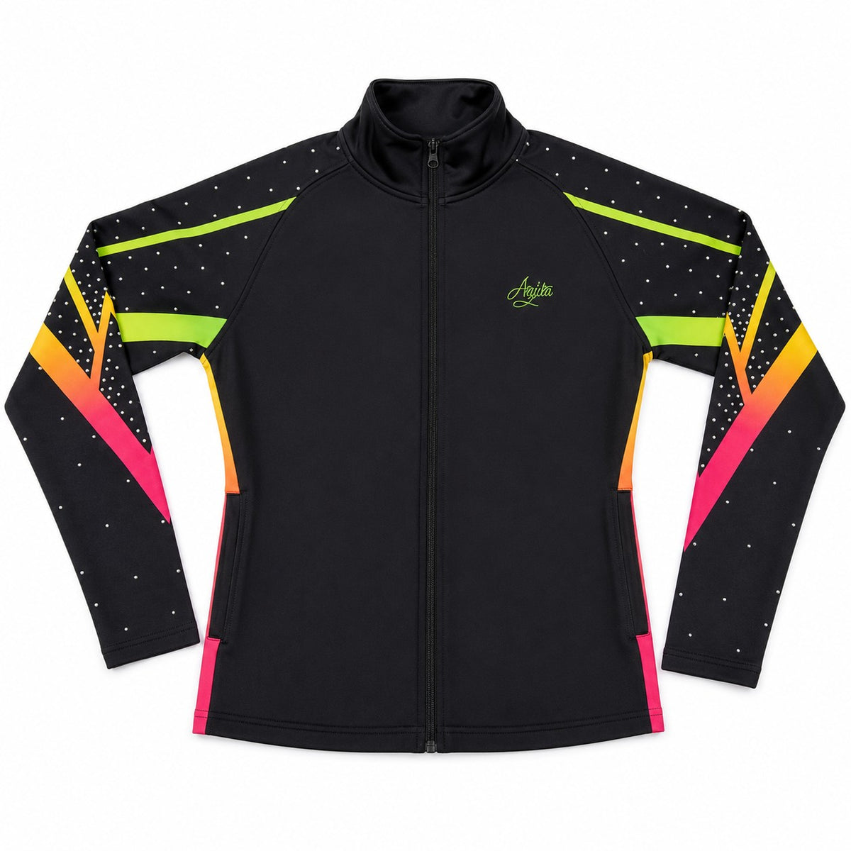 Trainingsjacke Schwarz-Orange