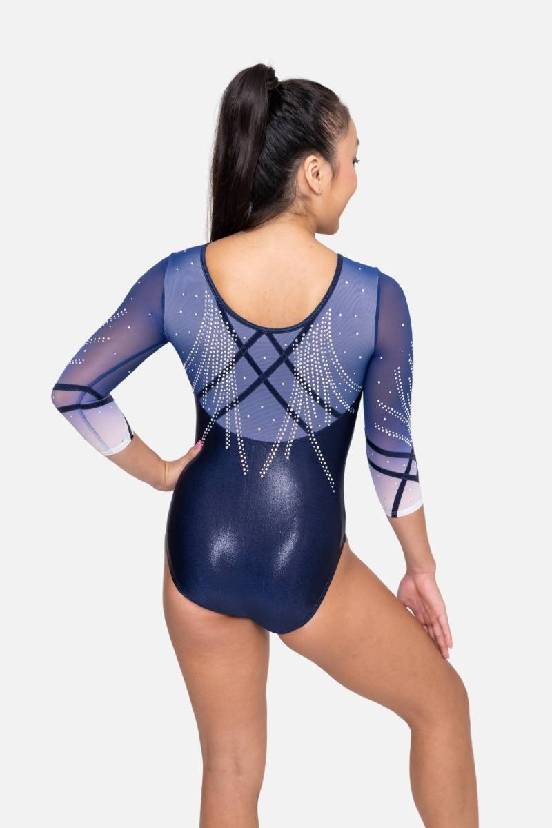 Turnanzug Spirit, 3/4-Arm, Marineblau